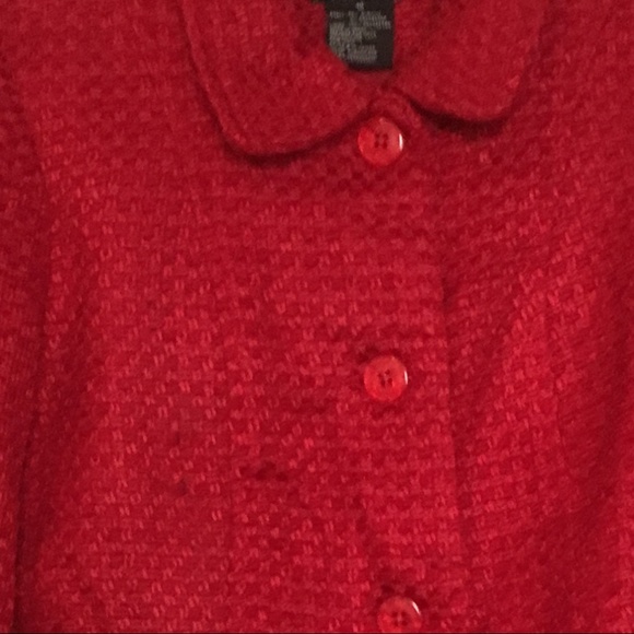 Red Button front jacket - Picture 2 of 4